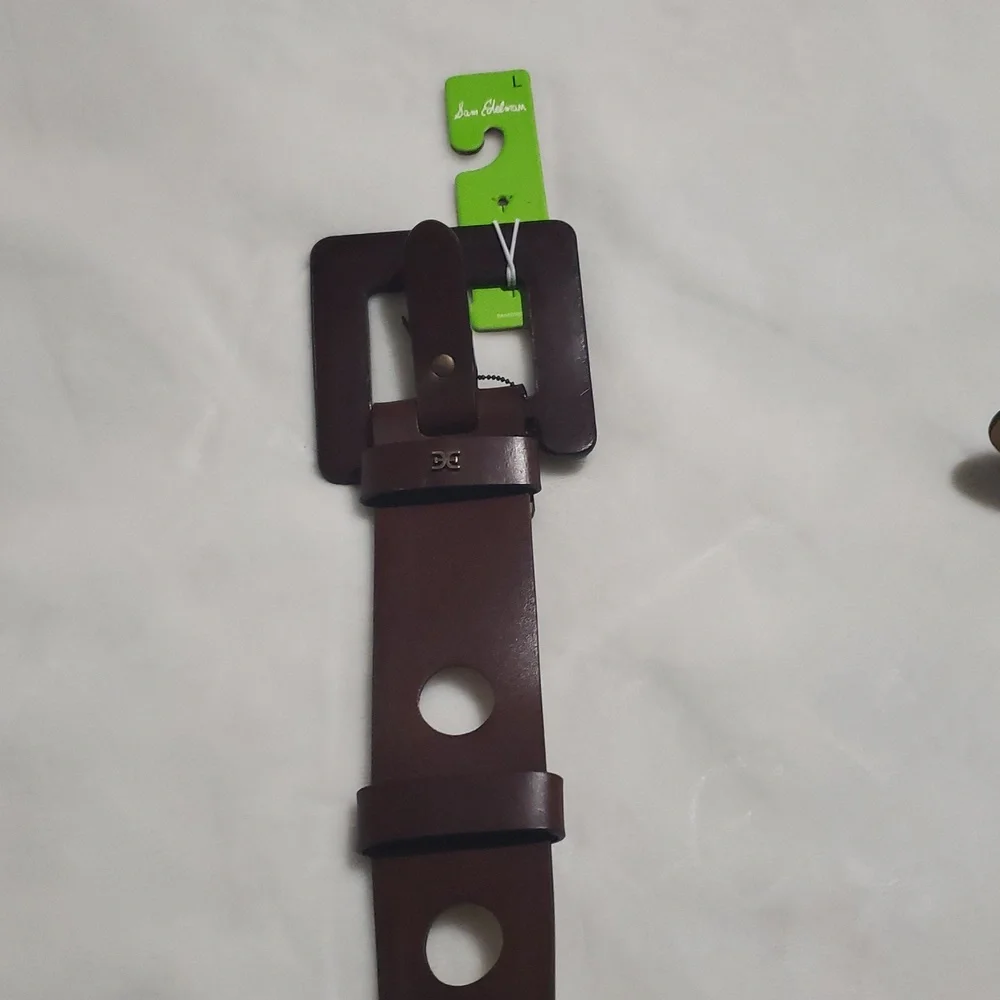Sam Edelman Brown Leather Belt with Large Holes. NWT.‎ Size L